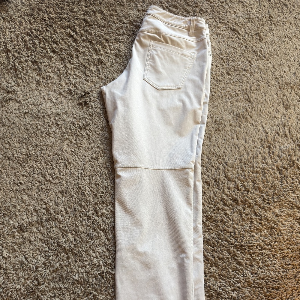 Lululemon ABC Warpstreme Pants 32x31 Color:Raw Linen EUC Classic Fit